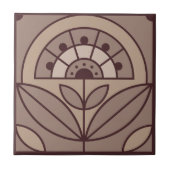 Art Deco Tile Floral (amandelvorst) Tegeltje (Voorkant)