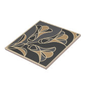 Art Deco Tile Floral. Blauwbloemen 2 Tegeltje (Zijkant)