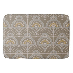 Art Deco Tile Floral (evergroene mist) Badmat