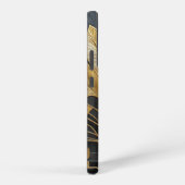 Art Deco Timeless Black Gold Monogram / Initial Samsung Galaxy Hoesje (Rechterkant)