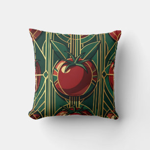 Art Deco Tomaat Patroon Kussen