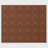 Art Deco Torenvalken & Klaprozen | Sierlijke Decor Cadeaupapier (Vlak)