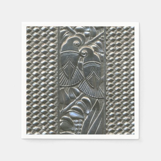 Art Deco Tortelduifjes Papier servet (Voorkant)
