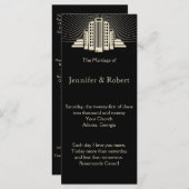 Art Deco Tower Ray huwelijksprogramma Programmakaart (Voorkant / Achterkant)