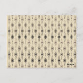 Art Deco Tower Ray in zwart en ivoor tafelnummer (Achterkant)