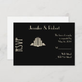 Art Deco Tower Ray Respons Kaart (Voorkant / Achterkant)