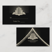 Art Deco Tower Ray Trouwplaatskaarten Plaatskaartje (Voorkant / Achterkant)