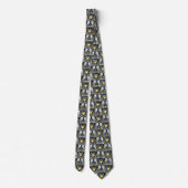 Art Deco Traandrop Abstract Geometrisch Patroon 13 Stropdas (Achterkant)