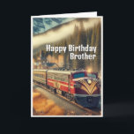 Art Deco Train Brother Verjaardag Kaart<br><div class="desc">"AI-gegenereerd kunstwerk met ontwerprichting door Susang6"</div>
