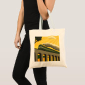 Art Deco Train, unieke Canvas tas (Voorkant (product))
