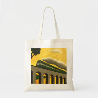 Art Deco Train, unieke Canvas tas