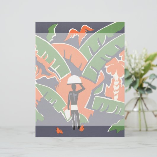  Art Deco Travel, inheems in het Afrikaanse Oerwou (Staand voorkant)