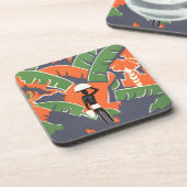 Art Deco Travel, inheems in het Afrikaanse Oerwou Bier Onderzetter (Linkerzijde)