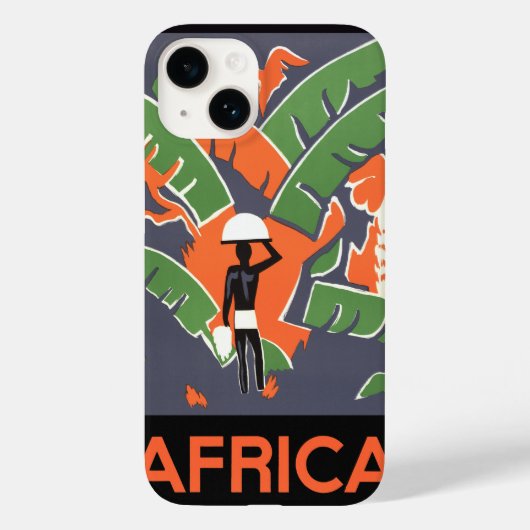 Art Deco Travel, inheems in het Afrikaanse Oerwou Case-Mate iPhone Case (Achterkant)