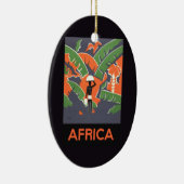  Art Deco Travel, inheems in het Afrikaanse Oerwou Keramisch Ornament (Rechts)