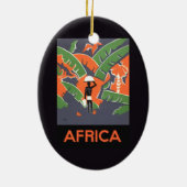  Art Deco Travel, inheems in het Afrikaanse Oerwou Keramisch Ornament (Achterkant)