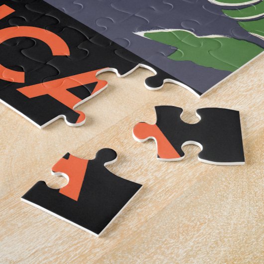 Art Deco Travel, inheems in het Afrikaanse Oerwou Legpuzzel (Zijkant)