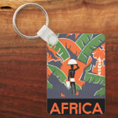 Art Deco Travel, inheems in het Afrikaanse Oerwou Sleutelhanger (Voorkant)