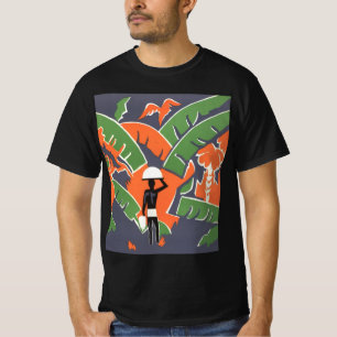 Art Deco Travel, inheems in het Afrikaanse Oerwou T-shirt