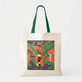 Art Deco Travel, inheems in het Afrikaanse Oerwou Tote Bag (Voorkant)