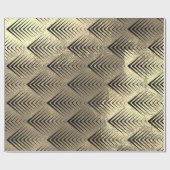 Art Deco Triangles Arrows Black Champaigne Gold Cadeaupapier (Vlak)