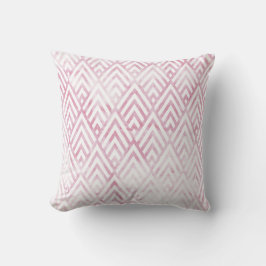 Art Deco Tribal Roze Wit Geometrie Marmeren Steen Kussen