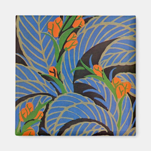Art Deco Tropical Night - Magnet (Voorkant)