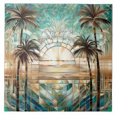 Art Deco Tropics Tegeltje (Voorkant)