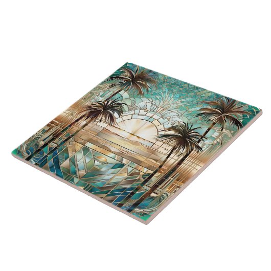 Art Deco Tropics Tegeltje (Zijkant)