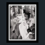 Art Deco tropisch meisje Poster<br><div class="desc">Verbluffend 1934,  Art Deco,  Tropical Girl print in neutraal zwart,  wit en grijs. Hier getoond 11x14. Verkrijgbaar in andere standaardformaten.</div>