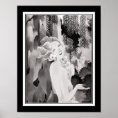 Art Deco tropisch meisje Poster (Voorkant)