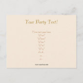 Art Deco tropische of Latijnse partij Uitnodiging Briefkaart (Achterkant)