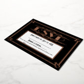 Art Deco Trouw RSVP Kaart - 1920s Gatsby Thema (Gedraaid)