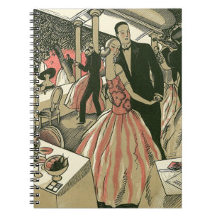 Art Deco Trouwfeest, Eerste Dans van Jonggehuwden Notitieboek