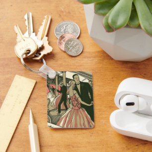 Art Deco Trouwfeest, Eerste Dans van Jonggehuwden Sleutelhanger