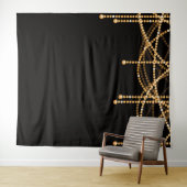 Art Deco Trouwfoto Achtergrond Gouden Sliert Licht Wandkleed (In Situ (horizontaal))