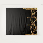 Art Deco Trouwfoto Achtergrond Gouden Sliert Licht Wandkleed (Voorkant (horizontaal))