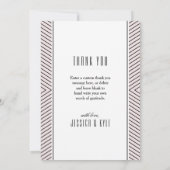 Art Deco Trouwfoto Dank u kaarten (Achterkant)