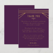 Art Deco Trouwkaart Dankbetuigingskaarten Bedankkaart (Voorkant / Achterkant)