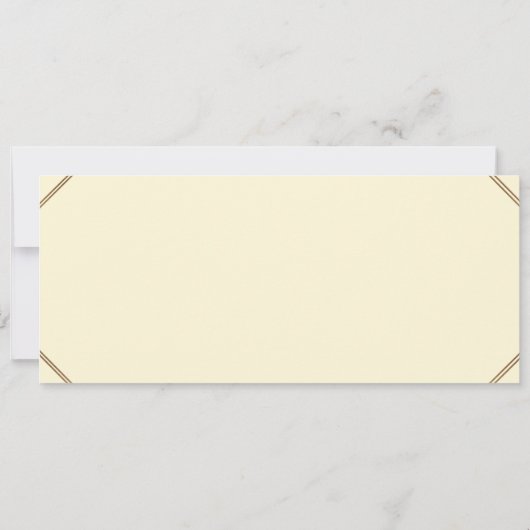 Art Deco trouwkaart, ivoor, terug ivoor Kaart (Achterkant)