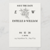 Art Deco Trouwkaart Save the Date (Voorkant)