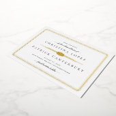 Art Deco Trouwkaart Save The Date Folie Uitnodigin Uitnodiging (Gedraaid)