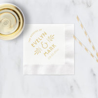 Art Deco Trouwmonogram in Vintage Goud