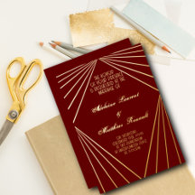 Art Deco Trouwrood en Goud