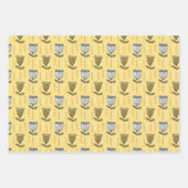 Art Deco Tulip Flower Pattern Inpakpapier Vel (Voorkant 3)