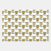 Art Deco Tulip Flower Pattern Inpakpapier Vel (Voorkant 2)