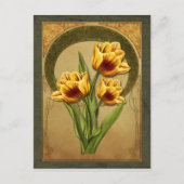 Art Deco Tulips Briefkaart (Voorkant)