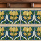 Art Deco Tulips Wall Decor Art Nouveau Tegeltje