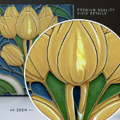 Art Deco Tulips Wall Decor Art Nouveau Tegeltje