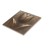 Art Deco Tulp Koper Steen Effect Tegeltje (Zijkant)